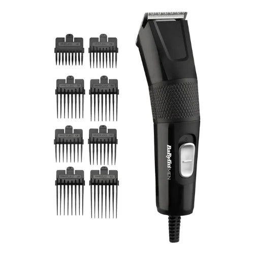 ماكينة حلاقة سلكية لقص وتشذيب الشعر بشفرات XL عرض 45 مم و8 أمشاط ماركة Babyliss