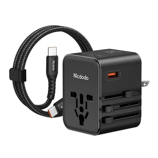 شاحن سفر Mcdodo CP-3260 عالمي 25W مع 2 USB-C وUSB-A وكابل Type-C