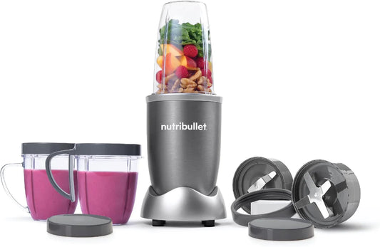 خلاط بقوة 600 واط مع 9 قطع ونظام استخلاص العناصر الغذائية ماركة Nutribullet