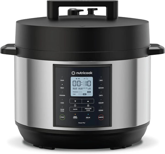 طنجرة ضغط كهربائية Smart Pot 2 Plus سعة 9.5 لتر بقوة 1500 واط و9 وظائف ماركة Nutricook