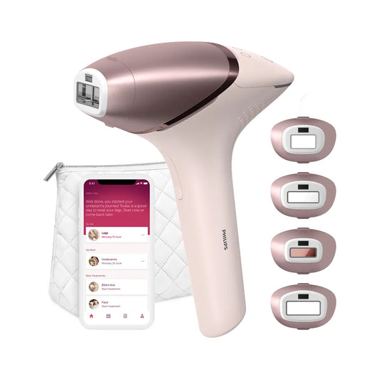 جهاز إزالة الشعر بالليزر 9000 IPL اللاسلكي مع 450,000 ومضة للوجه والجسم ماركة Philips