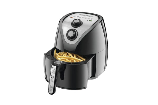 قلاية هوائية سعة 2.5 لتر بقوة 1500 واط بسلة 800 غرام وتقنية تدوير الهواء السريع ماركة Black & Decker