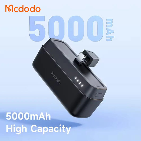 باور بانك Mcdodo صغير 5000mAh بمنفذ USB-C مدمج وشحن سريع 20W