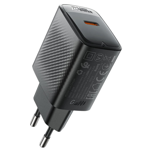 شاحن حائط من Acefast موديل A104 – 25 واط، 2.25 أمبير، GaN