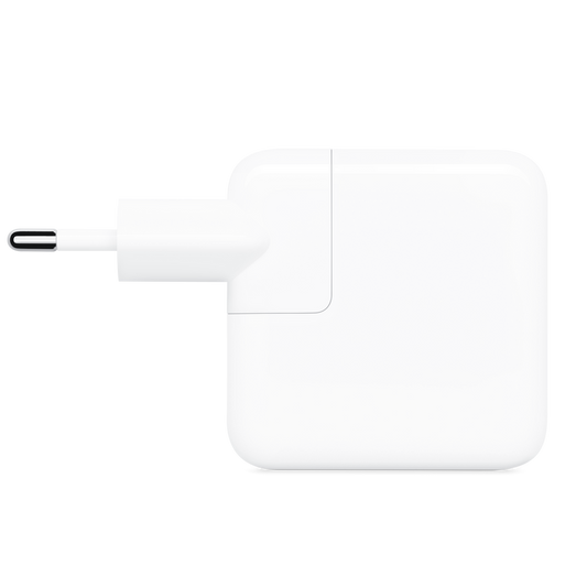 شاحن Apple USB-C أصلي بقوة 30 واط باللون الأبيض