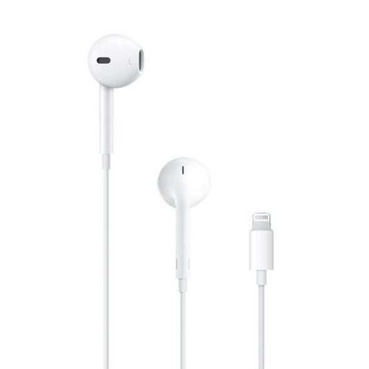 سماعات Apple EarPods بمنفذ Lightning باللون الأبيض