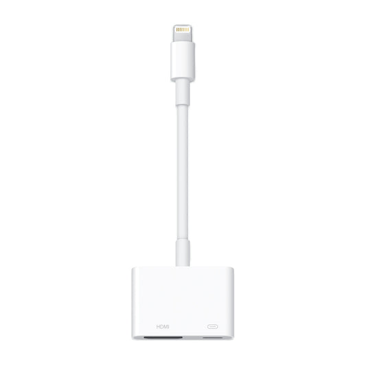 محول Apple Lightning Digital AV إلى HDMI باللون الأبيض