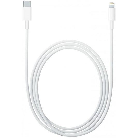 كابل Apple USB-C إلى Lightning أصلي بطول 2 متر باللون الأبيض