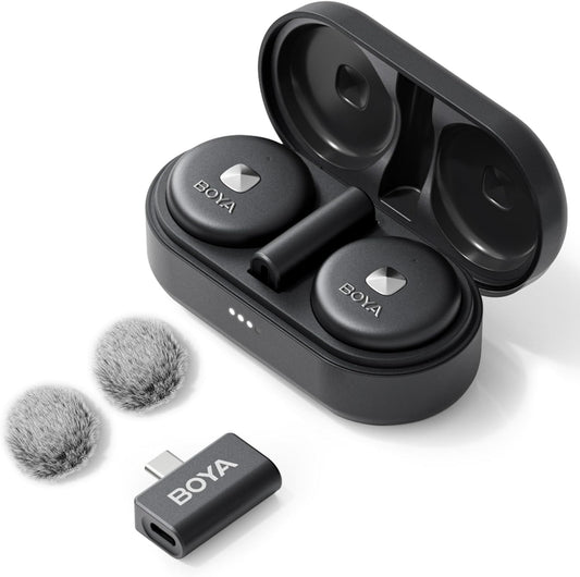 ميكروفون لاسلكي Wireless Lavalier Microphone من BOYA للتسجيل وصناعة المحتوى