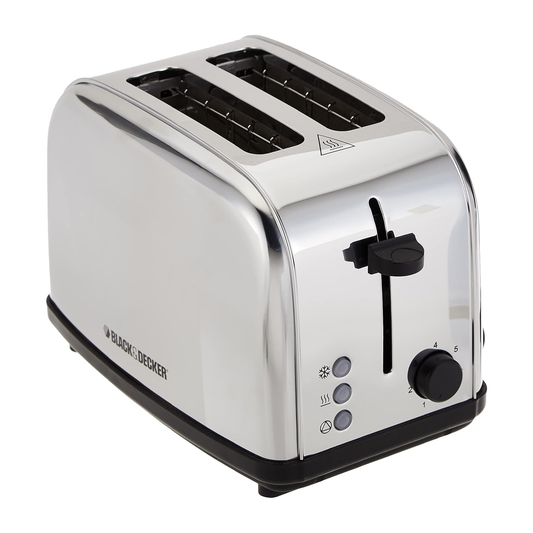 حماصة خبز 2 شريحة من الستانلس ستيل قوة 1050 واط ماركة Black & Decker