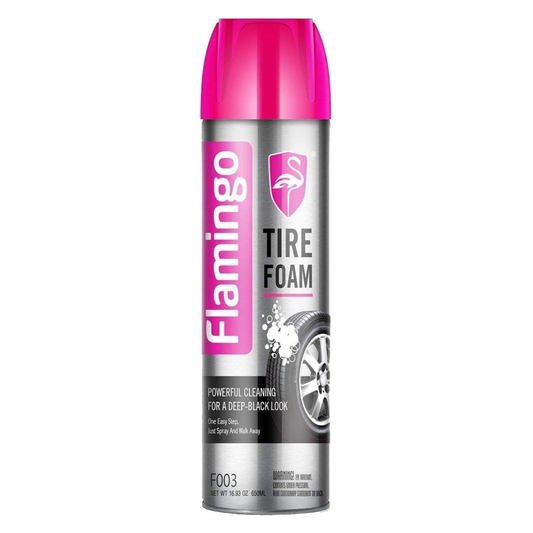 فوم لتلميع وتنظيف اطارات السيارات المقاوم للماء 500 مل من FLAMINGO