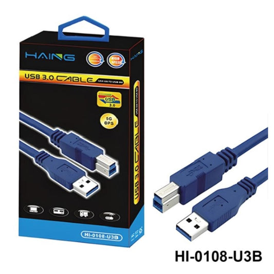 كيبل من HAING HI-0108-U3B USB 3.0 كيبل طابعة 5Gbps - 1.5M - صورة 1