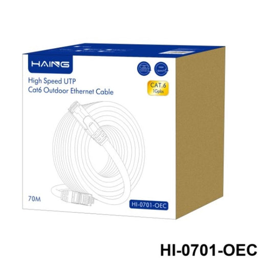 كيبل من HAING HI-0701-OEC Cat 6 Outdoor عالي السرعة شبكة إيثرنت - 70M - صورة 1
