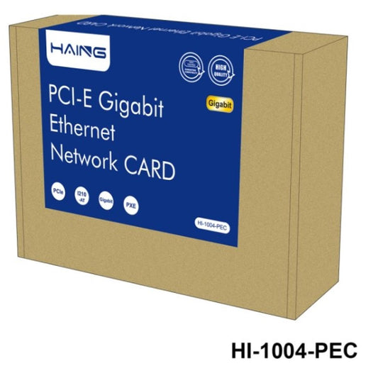 بطاقة توسعة كمبيوتر من HAING Gigabit 10/100/1000Mbps Network محول PCI Express Card موديل HI-1004-PEC - صورة 1