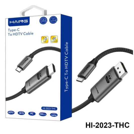 كيبل من HAING Type-C to HDMI Cable - 4K UHD Streaming, 3M Length موديل HI-2023-THC-3M - صورة 2