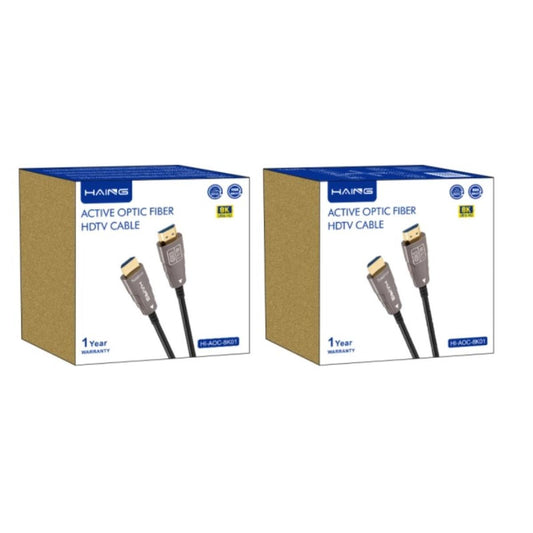 كيبل من HAING 8K HDMI 2.1 عالي السرعة Cable with Ethernet – 20M موديل HI-AOC-8K01-20M - صورة 1