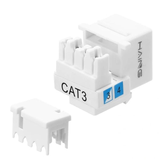 وصلة شبكة من HAING HI-KJ01 CAT3 RJ11 Punch Down Keystone Jack - صورة 1