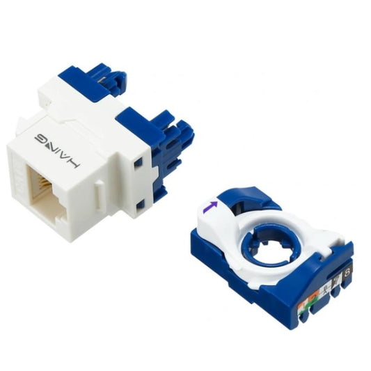محول وموصل من HAING HI-KJ03 CAT6 UTP أداة-Free Modular موصل (180°) - صورة 1