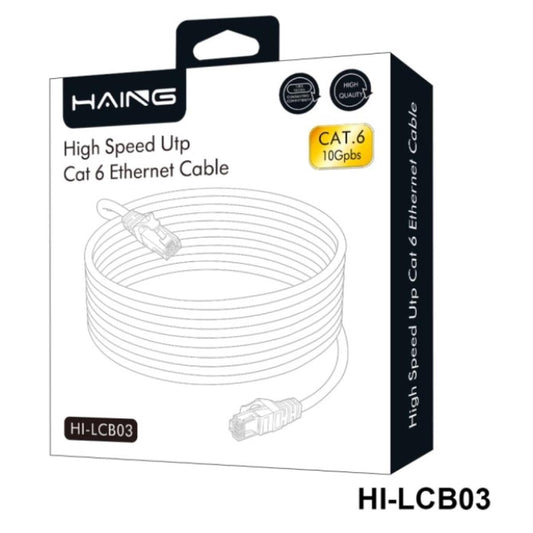 كيبل من HAING HI-LCB03-10M Cat6 26 AWG 1 Gbps شبكة إيثرنت 10M - صورة 1