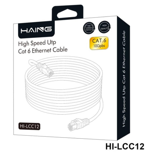 كيبل من HAING HI-LCC12-3M Cat6 26 AWG 1 Gbps شبكة إيثرنت 3M - صورة 1