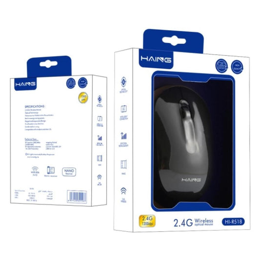 ماوس كمبيوتر من HAING HI-R518 2.4G لاسلكي Optical ماوس 1200 DPI موديل MOUSE-R518 - صورة 1