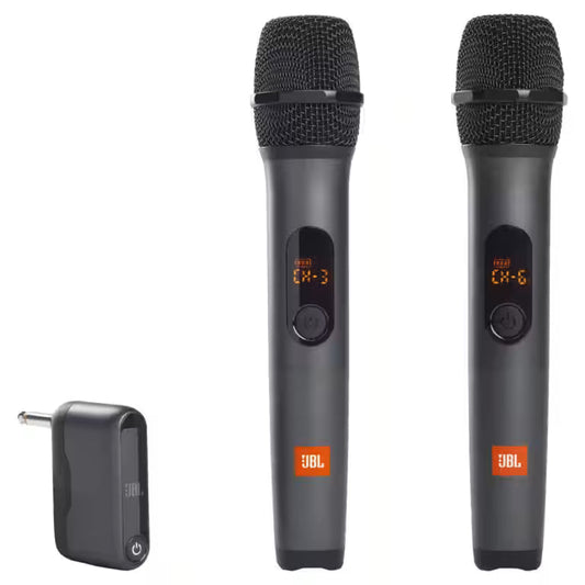 JBL JBL Wireless Microphone Set – Dual Wireless Mics with Rechargeable UHF Receiver | Original JBL Pro Sound – اختيار مثالي للموسيقى والمكالمات