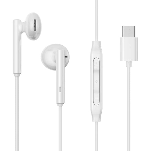 سماعة JOYROOM Joyroom Type-C Series Half In-Ear Wired Earphones - White | أداء موثوق وتصميم عملي