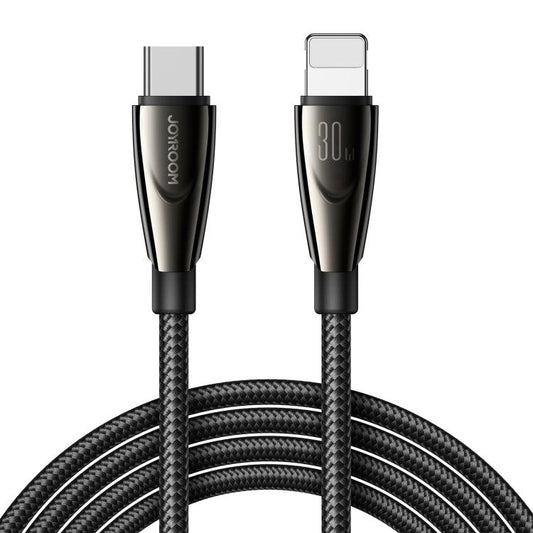 كابل شحن JOYROOM JOYROOM 30W USB C to 8 Pin Fast Charge Cable 1.2m - Black | أداء موثوق وتصميم عملي
