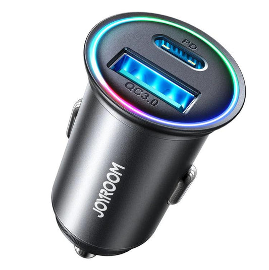 شاحن سيارة JOYROOM Joyroom JR CCN04 A & C 60W Mini Metal Car Charger - Black | أداء موثوق وتصميم عملي