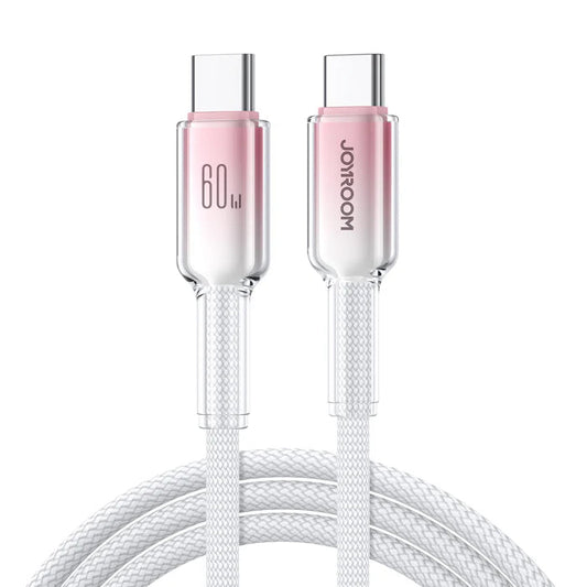 كابل شحن JOYROOM Joyroom 60W Fast Charging Data Cable, Durable & Flexible - Black & Clear | أداء موثوق وتصميم عملي