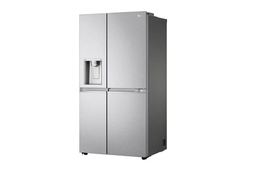 ثلاجة LG Side by Side سعة 611 لتر مع Door-in-Door وUVnano لون فضي بلاتيني