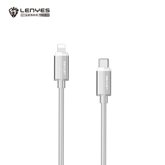 كيبل شحن ونقل بيانات من Lenyes موديل LC503TC -I – 30 واط، 2 أمبير، 1 متر