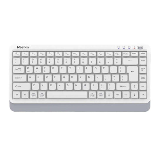 كيبورد ألعاب من Meetion موديل BTK500 WHITE – اتصال لاسلكي 2.4GHz وBluetooth