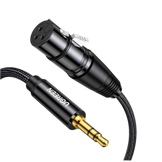 كيبل صوت UGREEN AV182 من 3.5 ملم إلى XLR أنثى بطول 2 متر