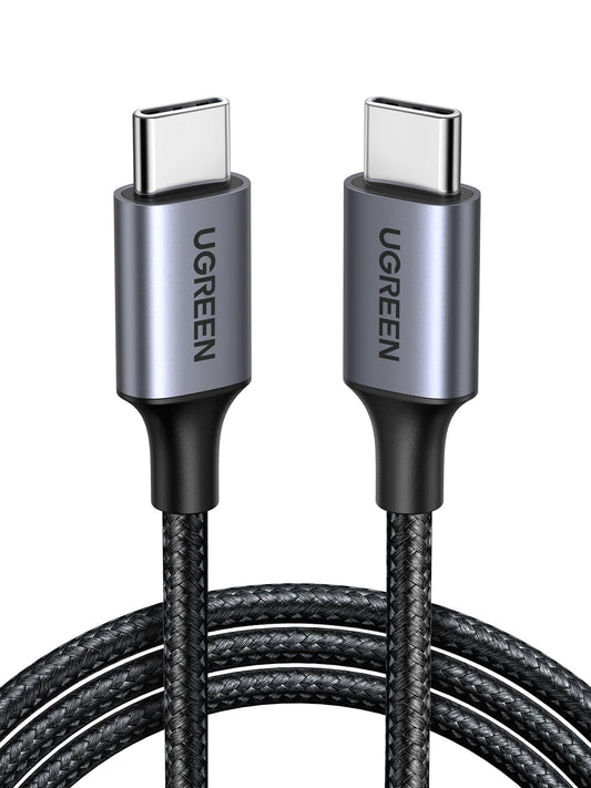 كيبل UGREEN US261 USB-C إلى USB-C مضفّر بقدرة 60 واط