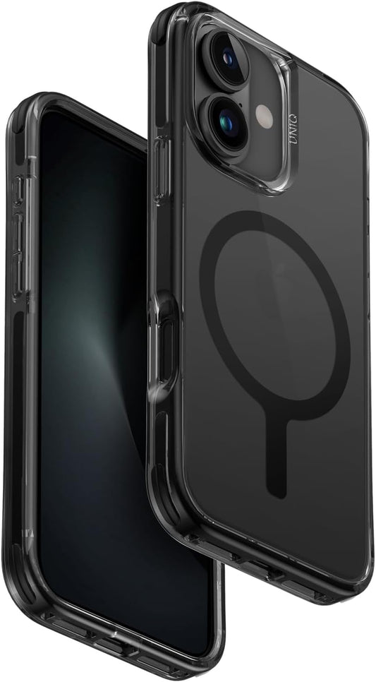 كفر حماية UNIQ HYBRID IPHONE 16 (2024) 6.1 MAGCLICK CHARGING COMBAT - CARBON (BLACK) | حماية وتصميم أنيق