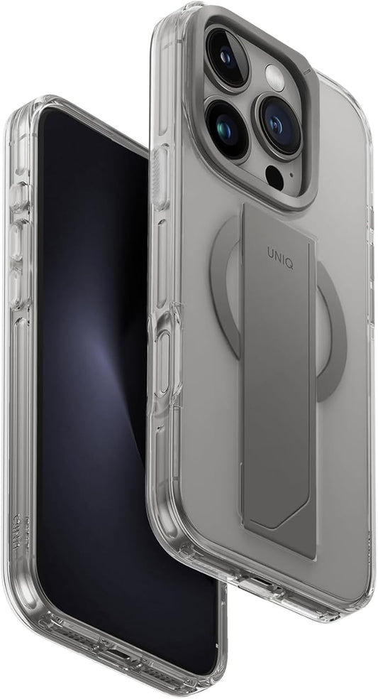 كفر حماية UNIQ Hybrid iPhone 16 Pro (2024) 6.3 Heldro Max MagClick with Camera Stand - Lucent | حماية وتصميم أنيق