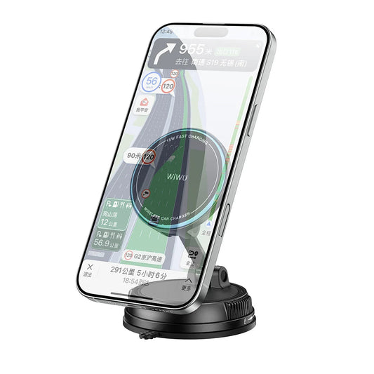 شاحن سيارة من WIWU موديل CH-326-BLACK مع 15W لاسلكي