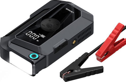 مضخة هواء ومشغل سيارة USAMS ZB287 2 في 1 باور بنك 8000mAh تيار 500A قوة 60W