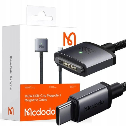 كابل شحن مغناطيسي Mcdodo MagSafe 3 بقوة 140W مع LED
