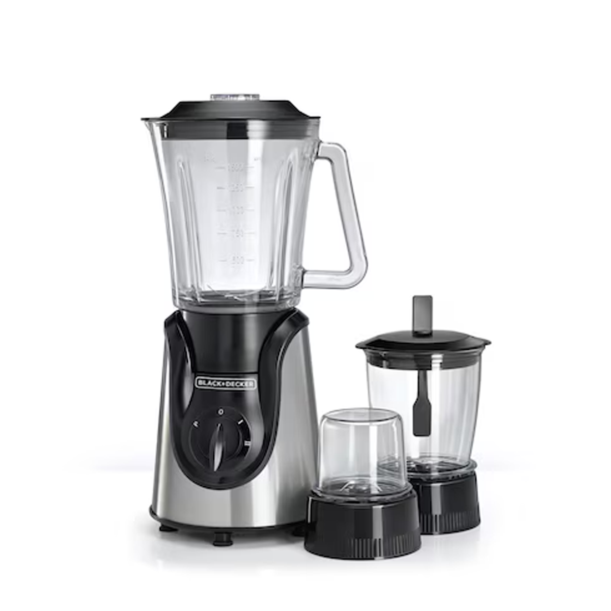 خلاط زجاجي ومطحنة وفرامة 3 بـ 1 مكون من ستة شفرات قوة 600 واط ماركة Black & Decker خلاط زجاجي ومطحنة وفرامة 3 بـ 1 مكون من ستة شفرات قوة 600 واط ماركة Black & Decker
