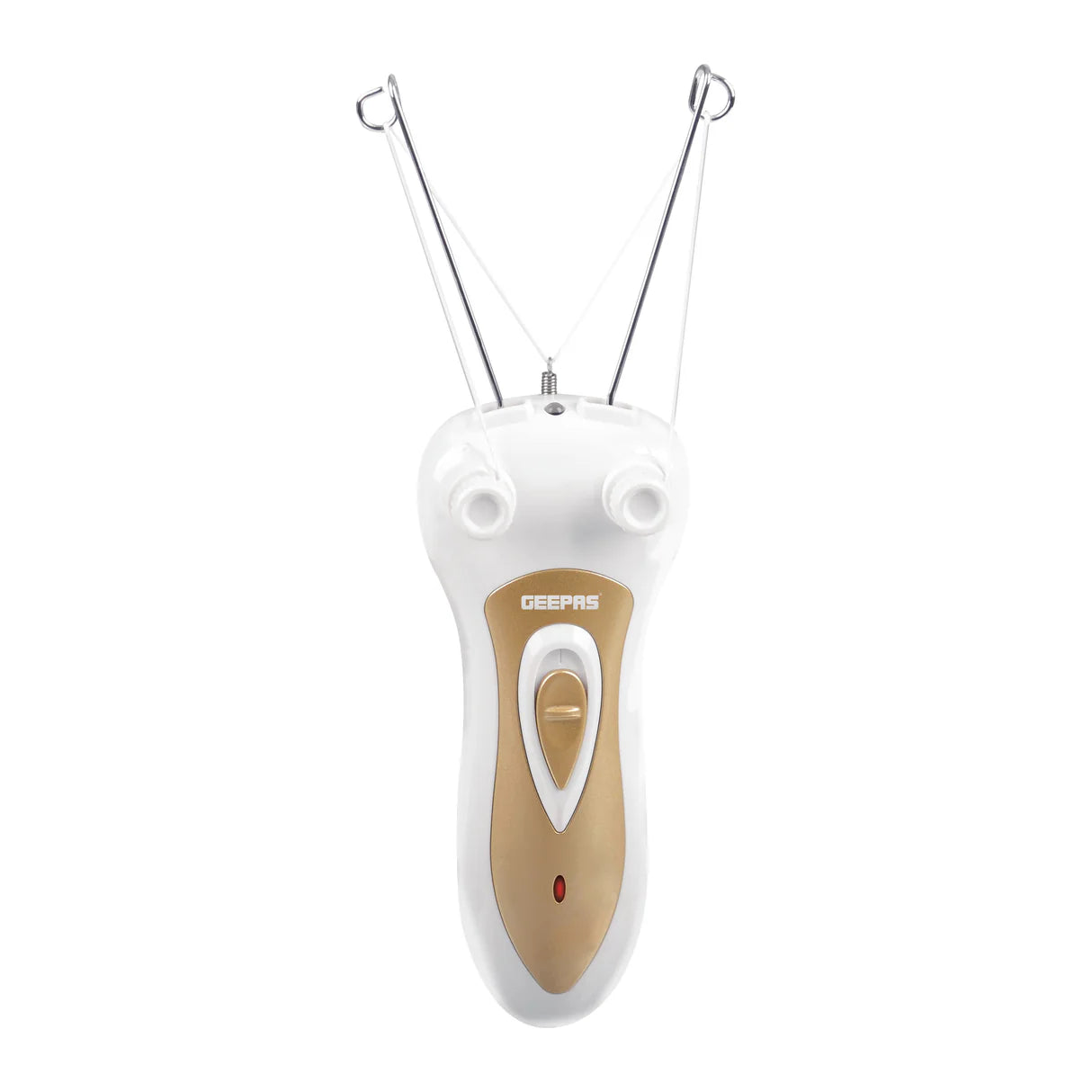 ماكينة خيط لإزالة شعر الوجه الكهربائية قابلة لإعادة الشحن بإضاءة LED للسيدات ماركة GEEPAS ماكينة خيط لإزالة شعر الوجه الكهربائية قابلة لإعادة الشحن بإضاءة LED للسيدات ماركة GEEPAS
