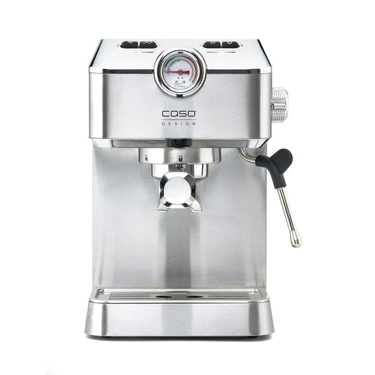 ماكينة إسبريسو EspressoGourmet ضغط 19 بار بقوة 1100 واط وخزان 1.5 لتر ماركة CASO