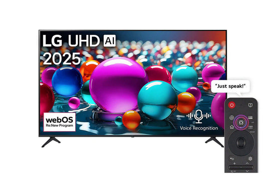 تلفزيون LG UA85 مقاس 55 بوصة 4K UHD AI مع webOS 25 بصوت افتراضي 9.1.2