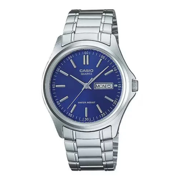 ساعة كاسيو الرجالية من الستانلس الستيل الفضي موديل CASIO MTP-1239D-2A ساعة كاسيو الرجالية من الستانلس الستيل الفضي موديل CASIO MTP-1239D-2A