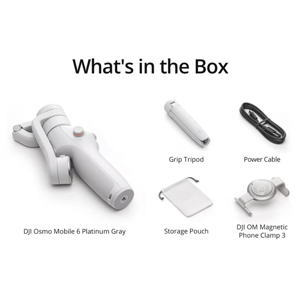 ستاند تثبيت الهواتف الذكية مع ميزة التتبع الذكي ActiveTrack 6.0 ماركة DJI Osmo Mobile 6 ستاند تثبيت الهواتف الذكية مع ميزة التتبع الذكي ActiveTrack 6.0 ماركة DJI Osmo Mobile 6