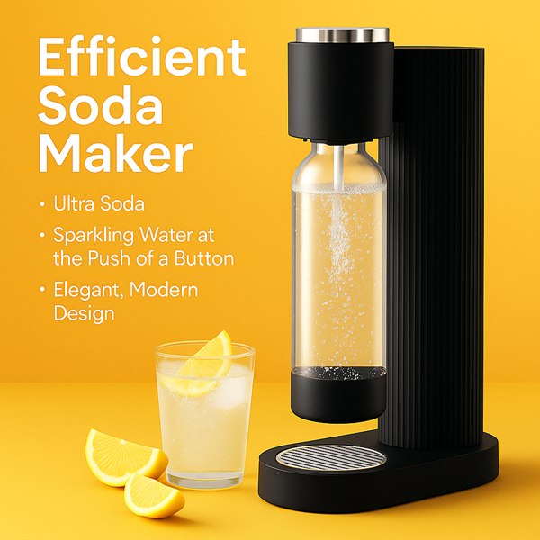 ماكينة صنع المياه الغازية Ultra Soda عالية الجودة بتحضير فوري بدون كهرباء ماكينة صنع المياه الغازية Ultra Soda عالية الجودة بتحضير فوري بدون كهرباء