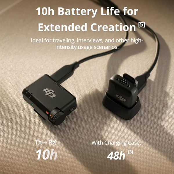 ميكروفون DJI لاسلكي للموبايل – Mic Mini بصوت احترافي وعزل ضوضاء ومدى 400 متر ميكروفون DJI لاسلكي للموبايل – Mic Mini بصوت احترافي وعزل ضوضاء ومدى 400 متر