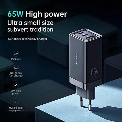 شاحن Mcdodo CH-7921 GaN سريع 65W بثلاثة منافذ USB-C وUSB-A