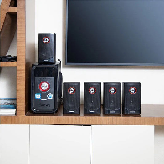 سماعات / نظام مكبر صوت 5.1 بقدرة 40000 واط ويدعم البلوتوث ماركة Geepas